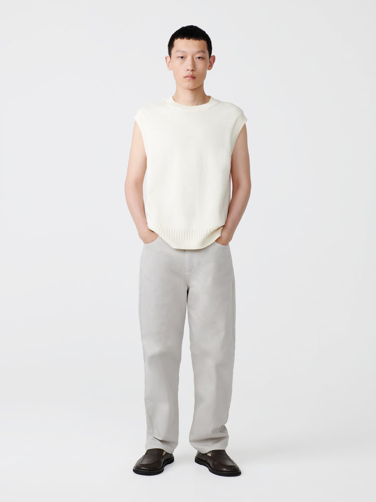 Reed Denim Pant in Bone Grey