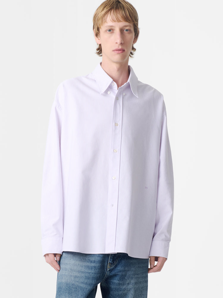 Ruskin Shirt in Lilac Stripe