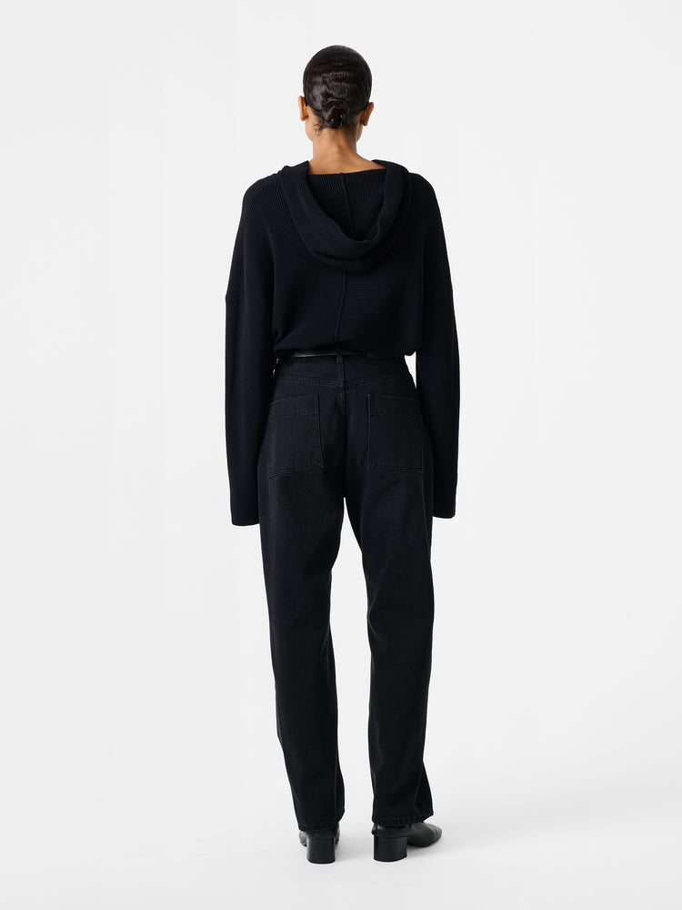 Ruthe Denim Pant in Washed Black