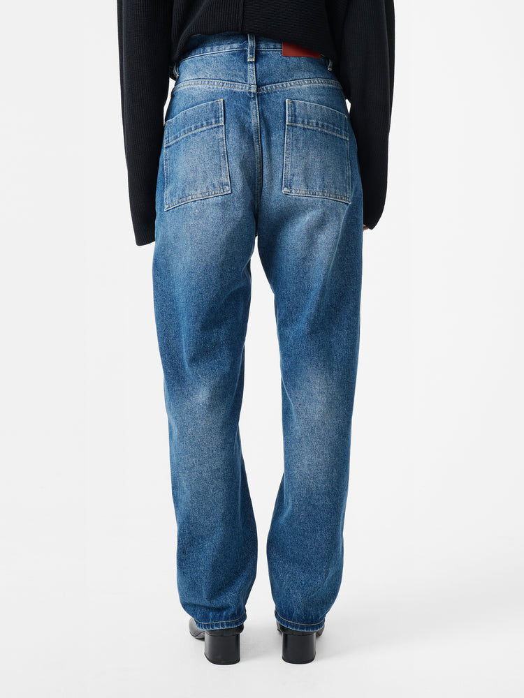 Ruthe Denim Pant in Worn Wash Indigo