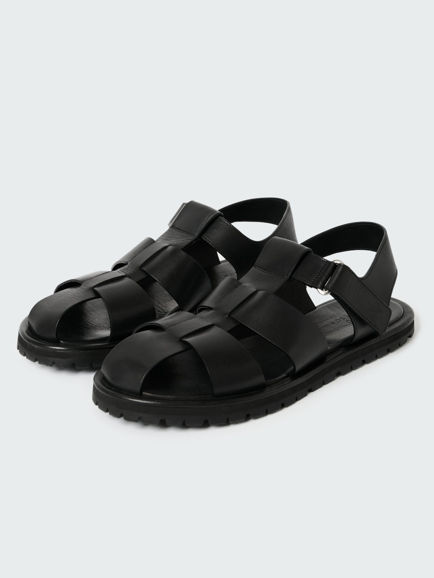 Men's Sandom Leather Sandal in Black