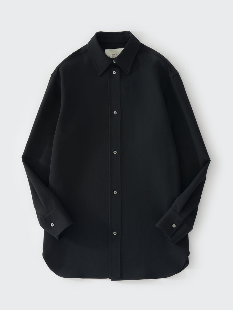 Santos Wool Shirt in Black– Studio Nicholson
