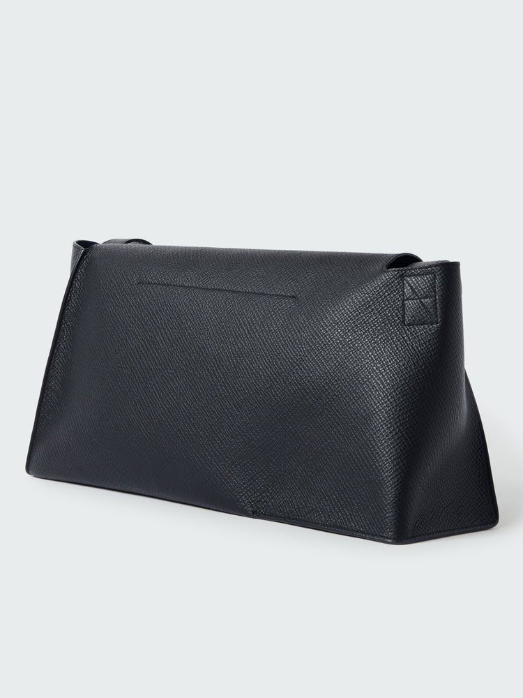 Shiboru Leather Bag in Darkest Navy