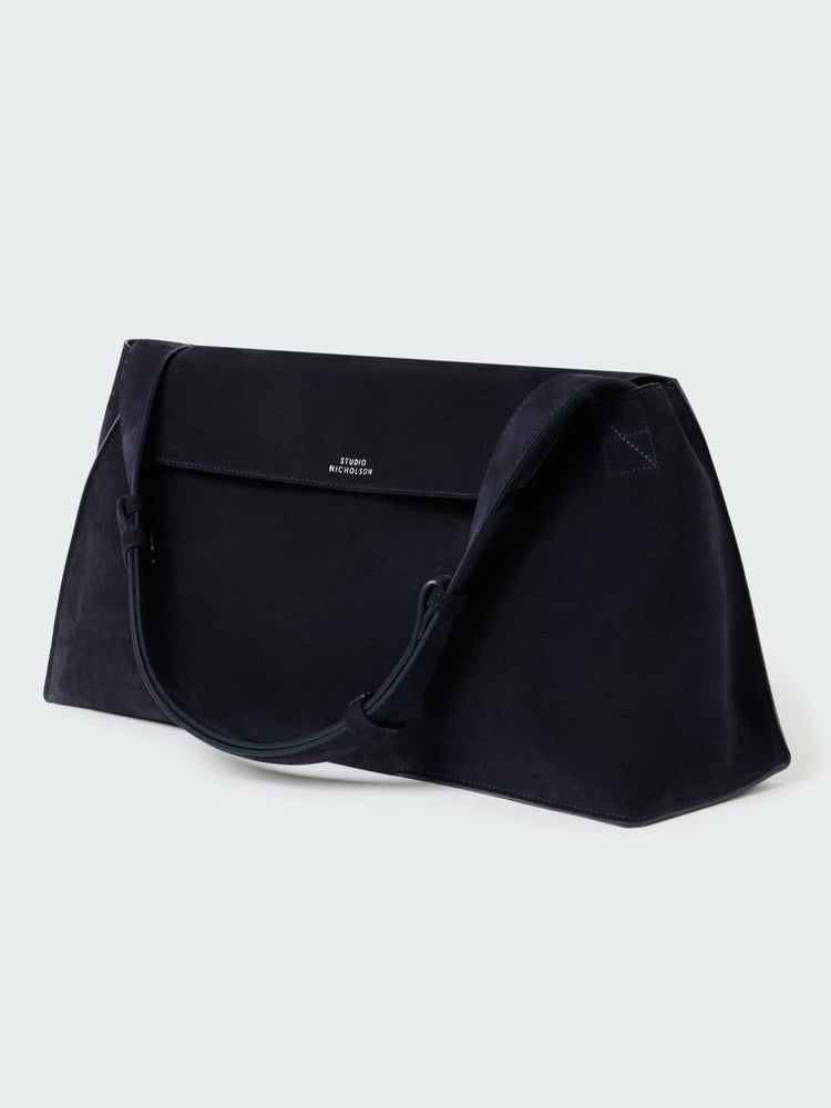 Shiboru Suede Bag in Darkest Navy