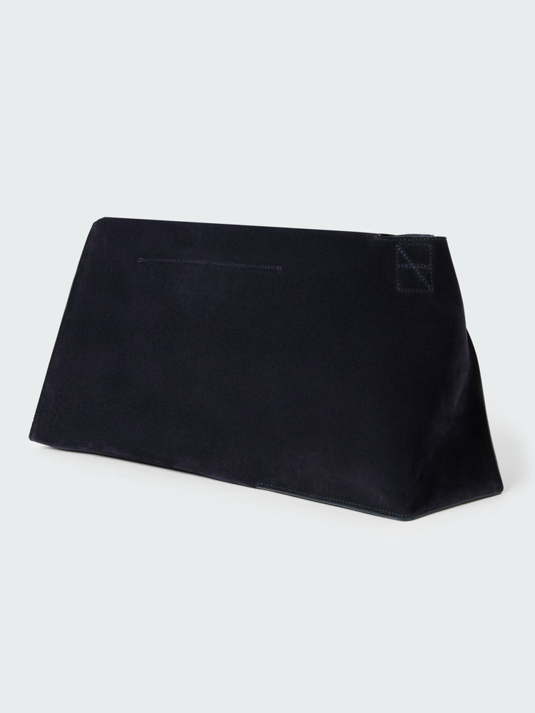 Shiboru Suede Bag in Darkest Navy