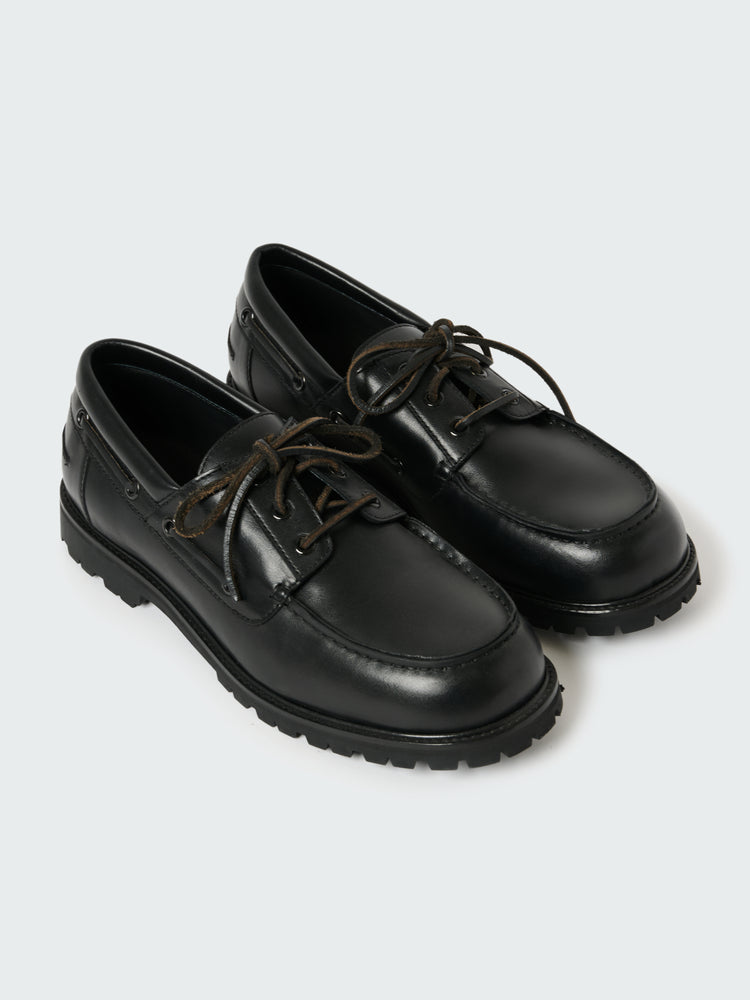 Guston Leather Shoe in Black