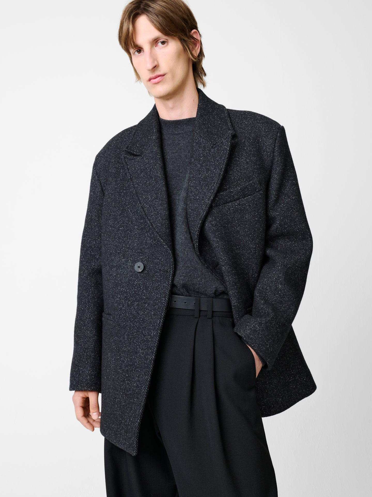 Slip Coat in Tweed Multi