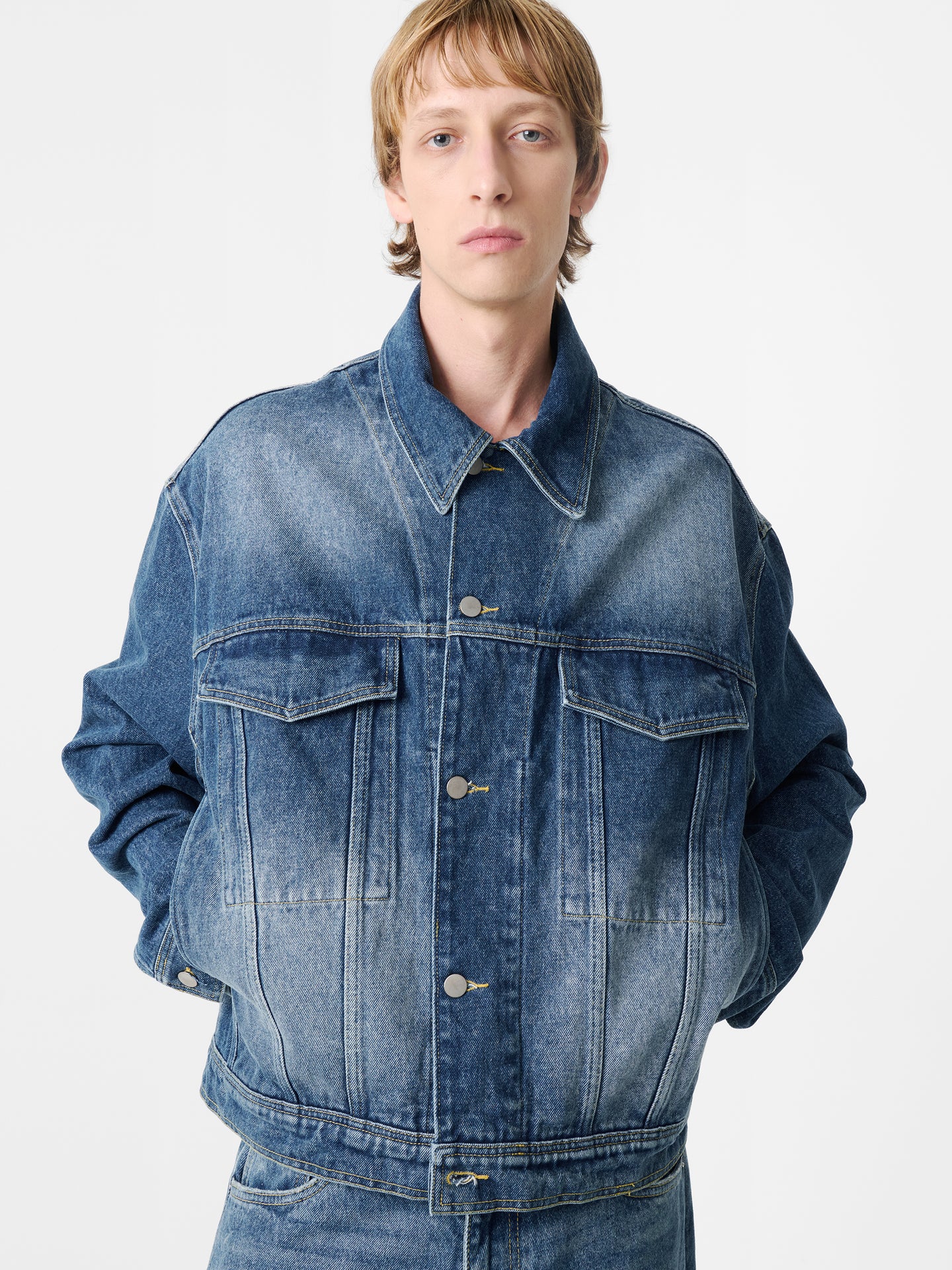 Stein Denim Jacket in Worn Wash Indigo