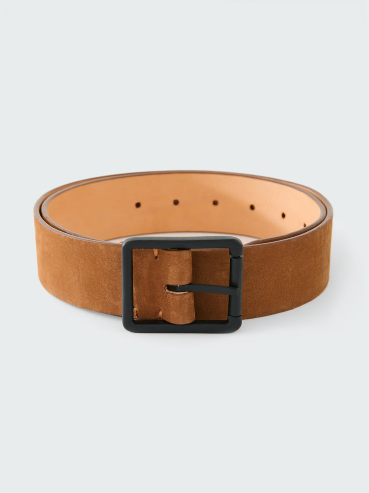 Suede Belt in Hooda Brown