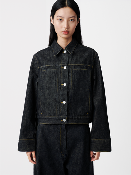 Tahoe Italian Denim Jacket in Black– Studio Nicholson