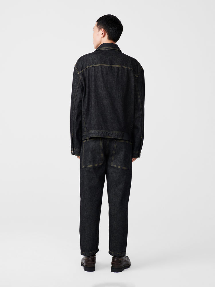 Tannaro Italian Denim Pant in Black