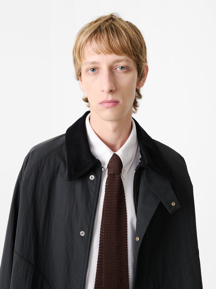 Towa Organic Cotton Jacket in Washed Black