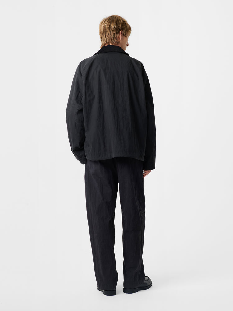 Towa Organic Cotton Jacket in Washed Black