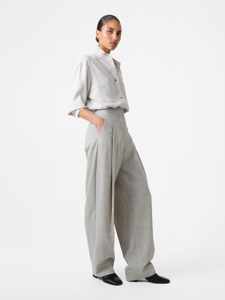 Vai Tropical Wool Pant in Ice Melange