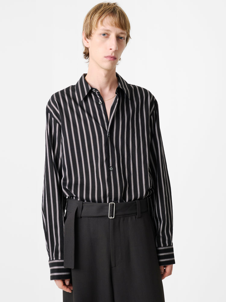 View Shirt in Darkest Navy Stripe