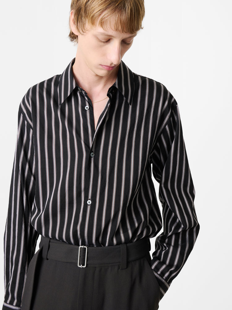 View Shirt in Darkest Navy Stripe