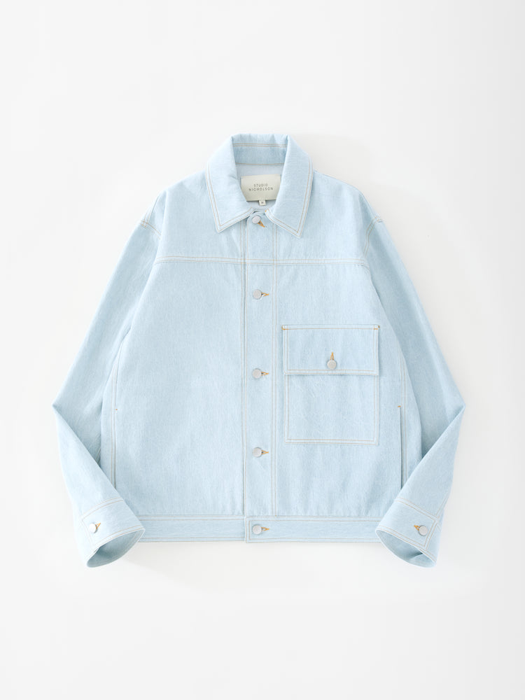 Lazar Denim Jacket in Ice Blue– Studio Nicholson