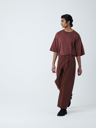 Sorte Light Peached Cotton Pant in Chestnut