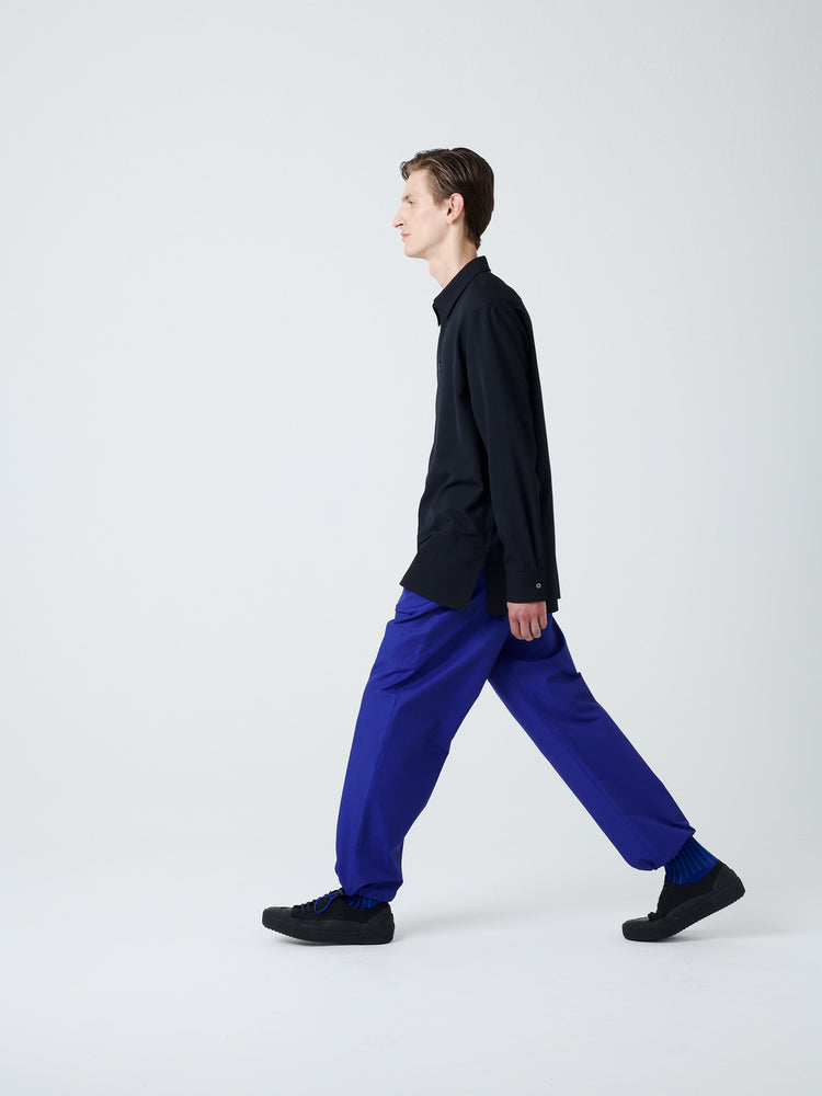 Zephyr Coated Cotton Pant in Klein Blue